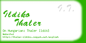ildiko thaler business card
