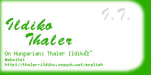 ildiko thaler business card